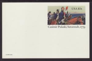 US UX79 Casimir Pulaski Postal Card Unused