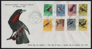 Surinam 323-30 on Bird FDC - Birds