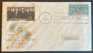 NATIONAL ACADEMY OF SCIENCES #1237 OCT 14 1963 WASHINGTON DC FDC BX6