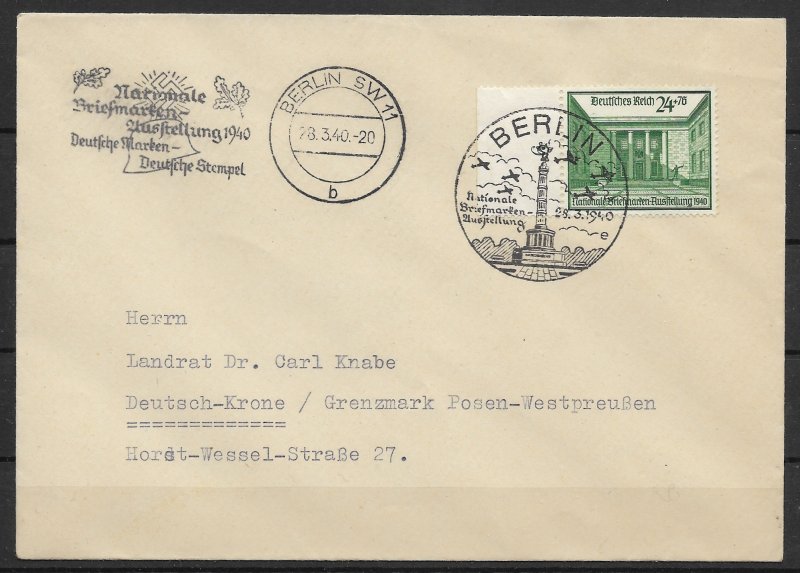 German Empire: 3 Special Cancellation Covers Third Reich