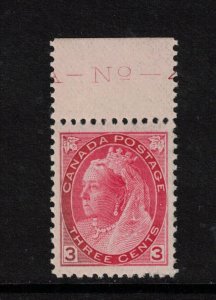 Canada #78 Extra Fine Never Hinged Imprint Single **With Certificate**