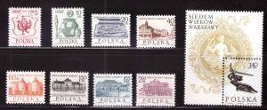 Poland Scott 1334-1342 MNH** stamp set