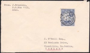 ADEN 1957 35c single franking on cover to Ireland..........................A6620