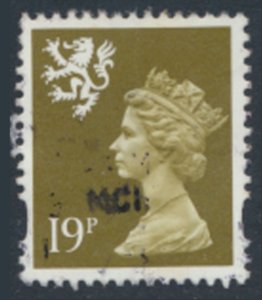 Scotland GB  Machin 19p SG S81  Used  1 center band SC# SMH63 