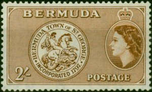 Bermuda 1953 2s Brown SG146 Fine LMM