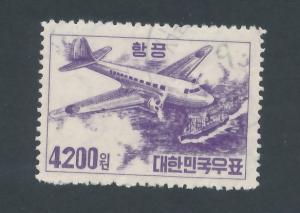 Korea 1952 Scott C8 used - 4200wn,  Douglas C47 plane & ship