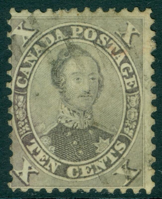 EDW1949SELL : CANADA 1859 Scott #17a Violet. Used. Nice Sound PSAG Cert Cat $160