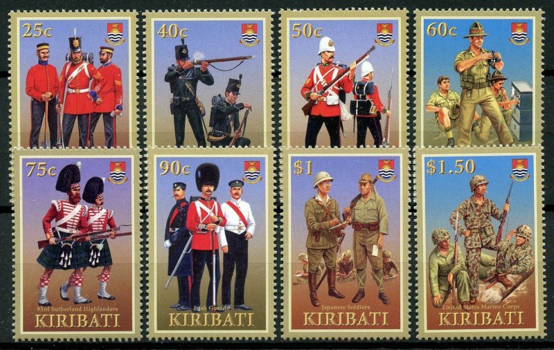 Kiribati 2007 MNH Military Uniforms US Marine Corps Irish Guards 8v Set Stamps