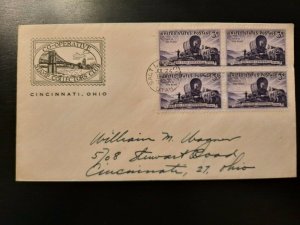 1947 Utah Centennial Philatelic Cachet Salt Lake City UT Cincinnati Ohio