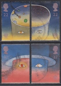 Great Britain 1991 Europa - Europe in Space Stamps Set of 4 Fine Used