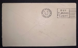 1930 Grenada Airmail First Flight Cover FFC GPO Port of Spain Trinidad NYBRA 2