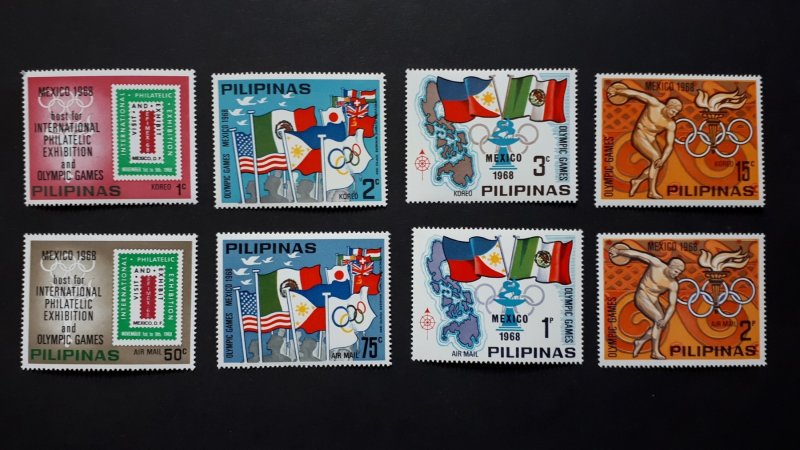 Sport - Olympic Mexico - Philippines 1968. ** MNH complete set of 8