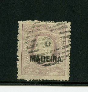 Madeira #15 (MA679) King Luiz overprinted Madeira Portugal, U, FFVF, CV$425.00