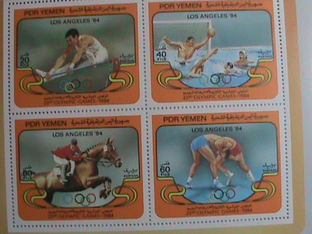 YEMEN-1984-SC#325-OLYMPIC GAMES-LOS ANGELES  MNH -S/S EST. $14 VERY FINE