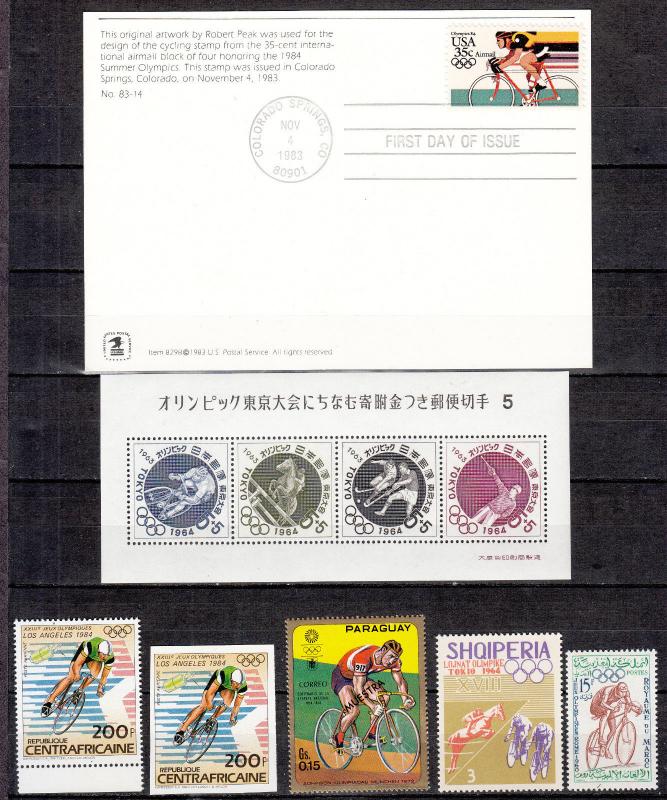 Cycling - small stamp collection - MNH