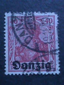 ​DAMZIG 1920-SC#6-OVER PRINT FANCY CANCEL-103 YEARS OLD WE SHIP TO WORLDWIDE