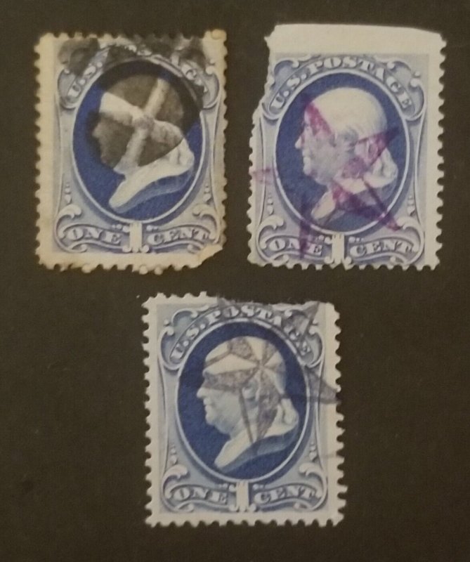 FANCY CANCEL US Scott 156 Stamp Lot Used z9257