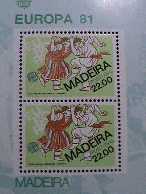 ​PORTUGAL-MADEIRA-1980-SC#74a EUROPA'81-O BAILINHO FOLK DANCE  MNH-S/S-VF