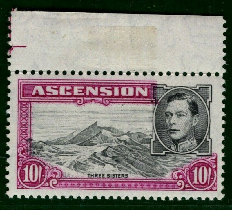 ASCENSION KGVI Stamp SG.47b 10s p13 Superb UM MNH Marginal 1944 Cat £48+ BBLUE30