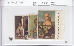 San Marino 550-3 Paintings mnh