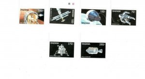 Tanzania 1999 Space Stamps - Set of 6 Stamps - MNH