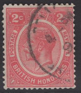 BRITISH HONDURAS SG128 1926 2c ROSE-CARMINE USED