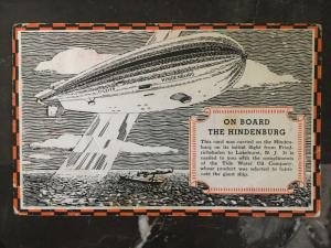 1936 Hamburg Germany to US Hindenburg Zeppelin PC cover Veedol Oil Company