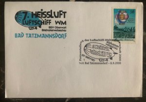 2000 Bad Tatzmannsdorf Austria Balloon Flight First Day Cover FDC Heissluft