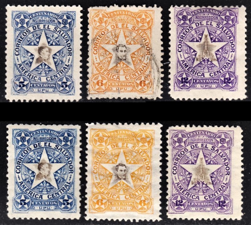 El Salvador Scott 391-96 complete set F to VF mint OG H or HR & used.  Free...