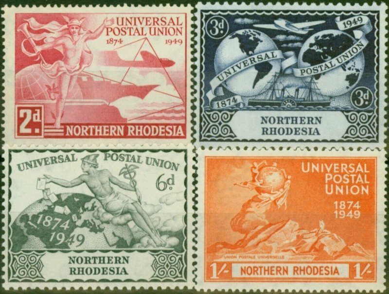 Northern Rhodesia 1949 UPU Set of 4 SG50-53 Fine MM