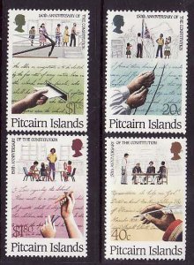 Pitcairn-Sc#315-18- id12- unused NH set-Constitution -1988-