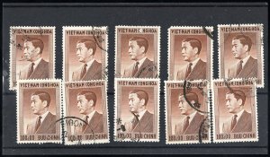 Vietnam Stamps # 50 Used VF Lot Of 10 Scott Value $200.00