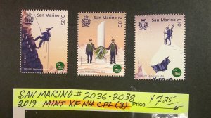 San Marino 2019 Mountaineering Issue Scott# 2036-2038 Mint XF NH CPL (3)