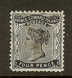 Prince Edward Island, Scott #9, 4p Queen Victoria, MH