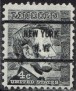 US Stamp #1282x71 - Abraham Lincoln - Prominent American Issue Precancel
