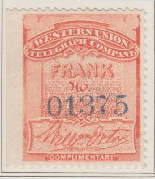 U.S. Scott #16T2 Telegraph Revenue Stamp - Cat $40 - Mint Single