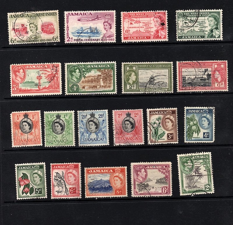 Jamaica nice assortment of 19 different  used