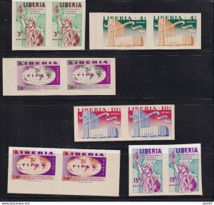 Liberia 1956 Intern Philatelic Exhibition MNH Pair 15439
