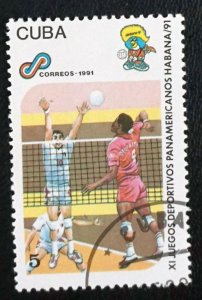 CUBA Sc# 3311 PAN AM GAMES American HAVANA Volleyball 1991 used / cancelled