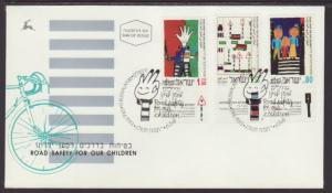 Israel 1167-1169 Road Safety 1993 U/A FDC