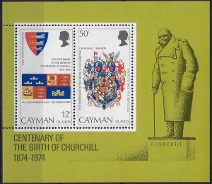 1974 Cayman Islands Churchill 1MS MNH SG n. MS 382