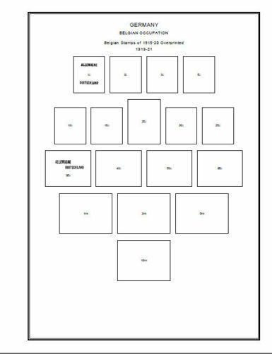 GERMANY OFFICES + WW2 OCC. TERRITORIES 1898-1945 STAMP ALBUM PAGES (96 pages)