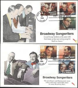 #3345-50 Broadway Songwriters Dynamite FDC Set