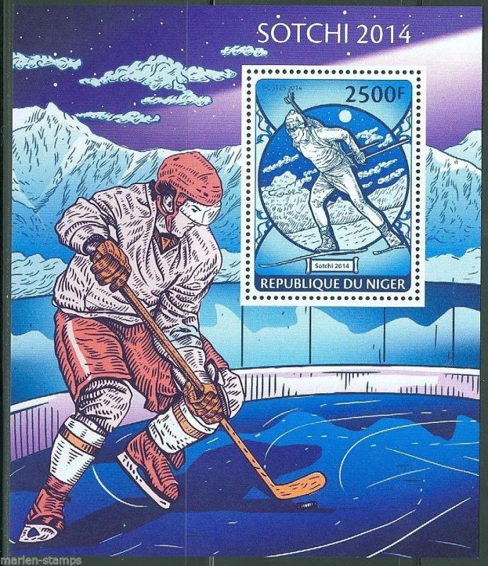 NIGER 2014 SOCHI WINTER OLYMPICS  SOUVENIR SHEET MINT NH