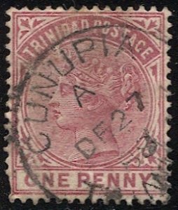 TRINIDAD 1883  Sc 69 1d  Used, CUNUPIA postmark/cancel