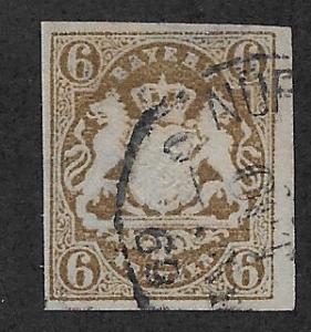 GERMAN STATES - BAVARIA SC# 18  VF/U 1868