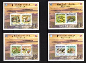 Easdale (local) 1998 MNH Gold Overprint of Flora and Fauna