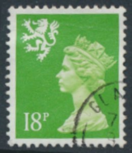 Scotland GB  Machin 18p SG S60a  Used  perf 13½ x 14 SC# SMH36 