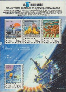 French Southern & Antarctic Territory #274, Complete Set, Sheet of 4, 2000, B...