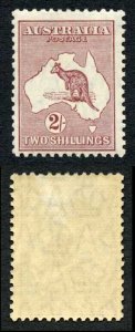 Australia SG110 2/- Maroon Kangaroo Small Multiple Wmk U/M